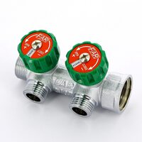 Коллектор FAR FK 3821 3412TP регулирующий проходной ВР-НР 3/4"х1/2" с 2 отводами