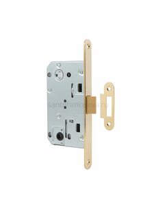 Дверной замок-защелка бесшумный сантехнический PDP PP-WC.09.06 полированное золото