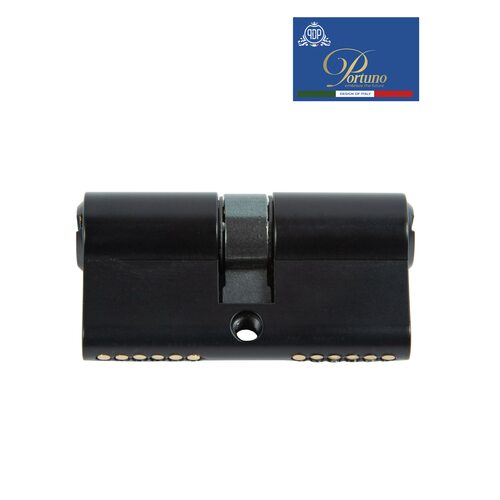 Цилиндровый механизм PORTUNO. Арт.CD60.03, 60м. (30+30), Цвет, Чёрный. ключ-ключ