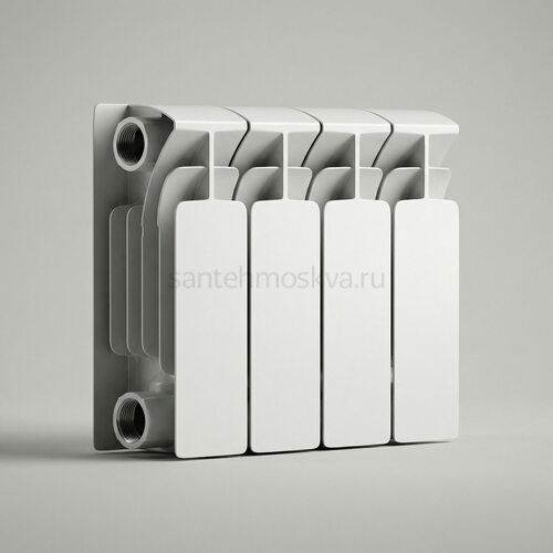 Радиатор биметаллический Base 200 - 4 секции c боковым подключением R-BA-200-04