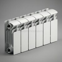 Радиатор биметаллический Base 200 - 6 секций c боковым подключением R-BA-200-06 Радиатор биметаллический Base 200 - 6 секций c боковым подключением R-BA-200-06