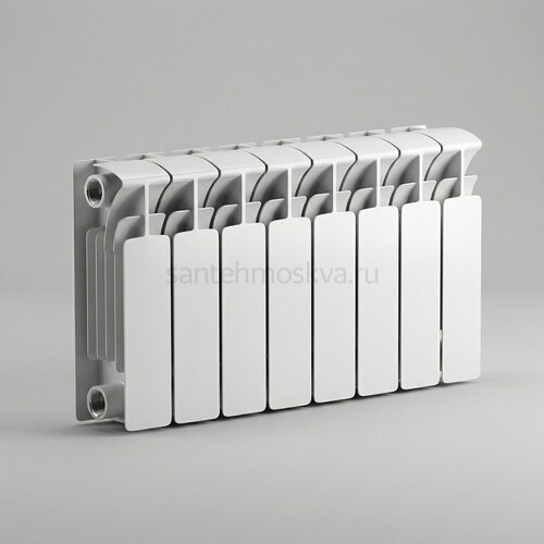 Радиатор биметаллический Base 200 - 8 секций c боковым подключением R-BA-200-08