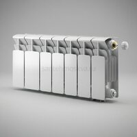 Радиатор биметаллический Base 200 Ventil VR - 8 секций c нижним правым подключением R-BA-200-08-VR