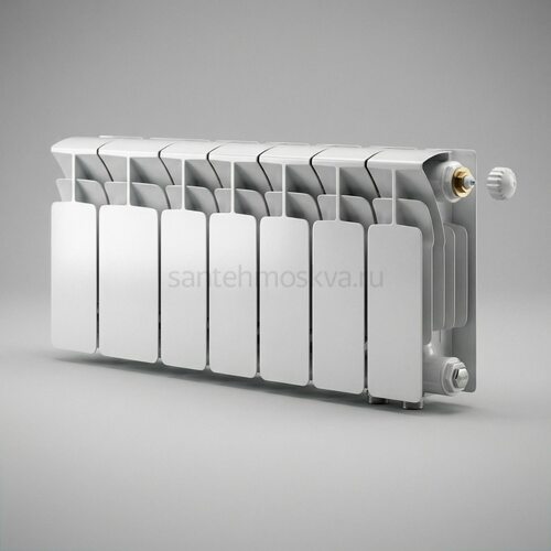 Радиатор биметаллический Base 200 Ventil VR - 8 секций c нижним правым подключением R-BA-200-08-VR