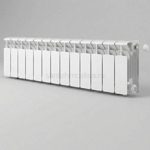Радиатор биметаллический Base 200 Ventil VR - 12 секций c нижним правым подключением R-BA-200-12-VR