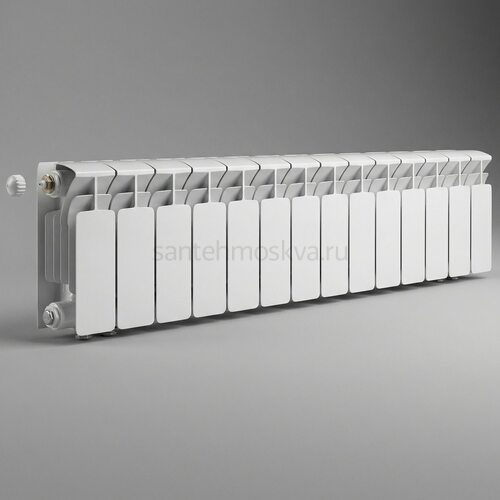 Радиатор биметаллический Base 200 Ventil VL - 14 секций c нижним левым подключением R-BA-200-14-VL