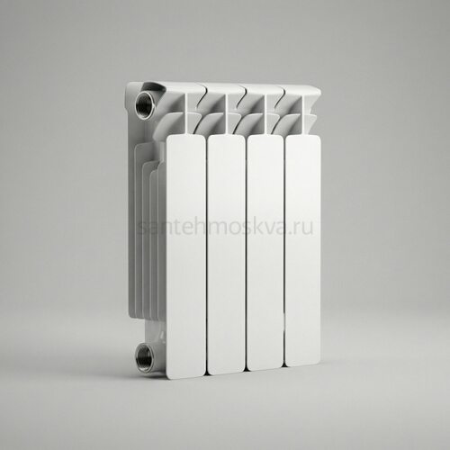 Радиатор биметаллический Base 350 - 4 секции c боковым подключением R-BA-350-04