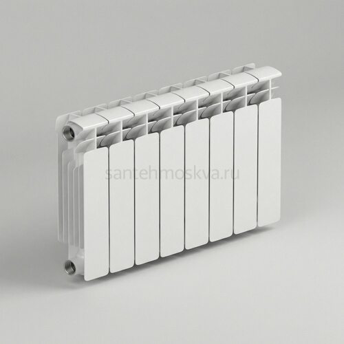 Радиатор биметаллический Base 350 - 8 секций c боковым подключением R-BA-350-08