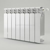 Радиатор биметаллический Base 350 Ventil VR - 8 секций c нижним правым подключением R-BA-350-08-VR