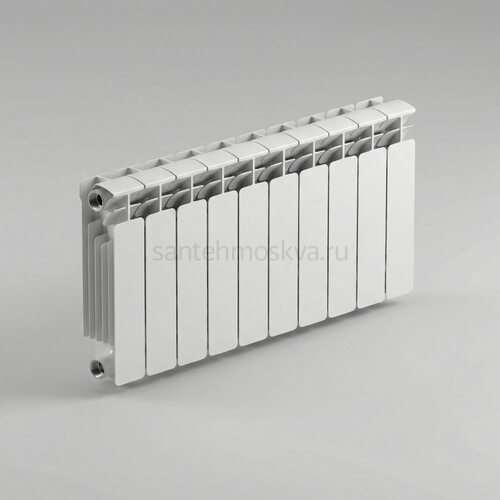 Радиатор биметаллический Base 350 - 10 секций c боковым подключением R-BA-350-10