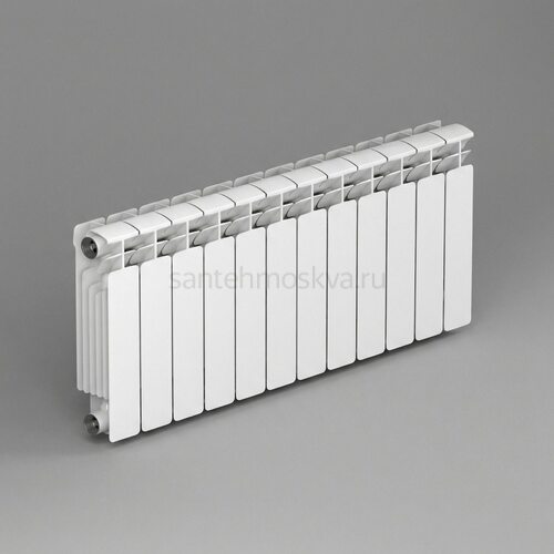 Радиатор биметаллический Base 350 - 12 секций c боковым подключением R-BA-350-12