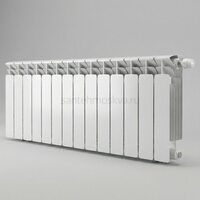 Радиатор биметаллический Base 350 Ventil VR - 14 секций c нижним правым подключением R-BA-350-14-VR