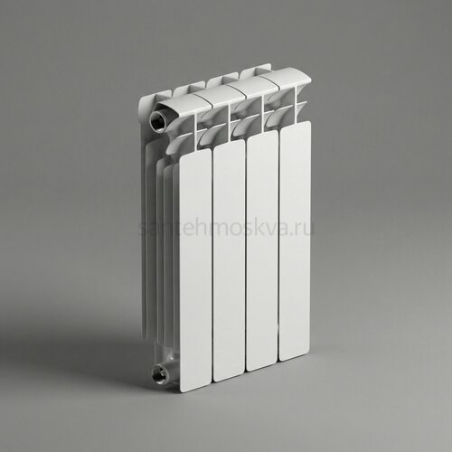 Радиатор биметаллический Base 500 - 4 секции c боковым подключением R-BA-500-04