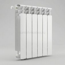 Радиатор биметаллический Base 500 Ventil VL - 6 секций c нижним левым подключением R-BA-500-06-VL