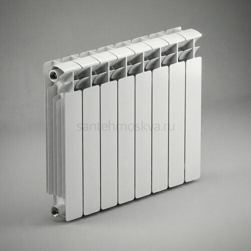 Радиатор биметаллический Base 500 - 8 секций c боковым подключением R-BA-500-08