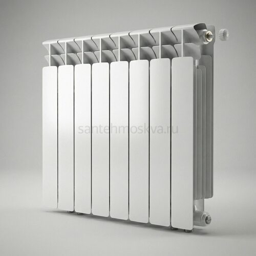 Радиатор биметаллический Base 500 Ventil VR - 8 секций c нижним правым подключением R-BA-500-08-VR