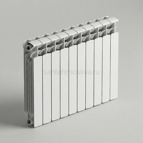 Радиатор биметаллический Base 500 - 10 секций c боковым подключением R-BA-500-10