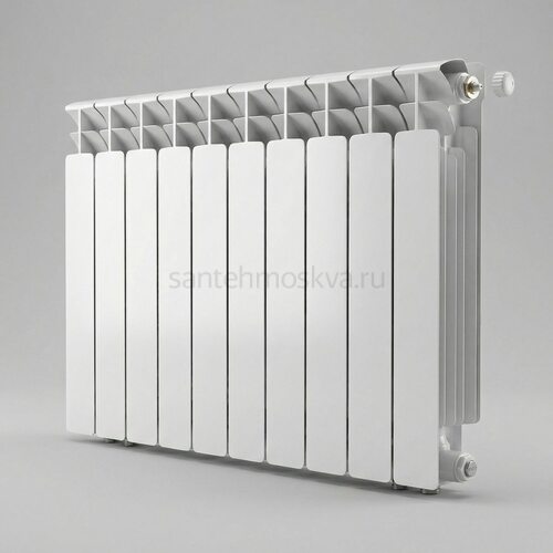 Радиатор биметаллический Base 500 Ventil VR - 10 секций c нижним правым подключением R-BA-500-10-VR