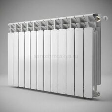 Радиатор биметаллический Base 500 Ventil VR - 12 секций c нижним правым подключением R-BA-500-12-VR