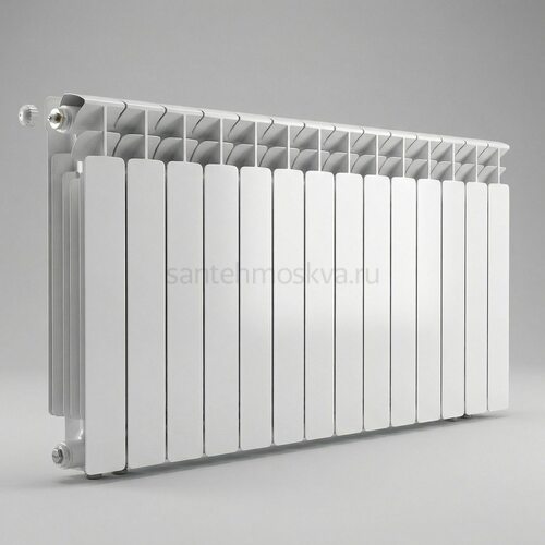 Радиатор биметаллический Base 500 Ventil VL - 14 секций c нижним левым подключением R-BA-500-14-VL