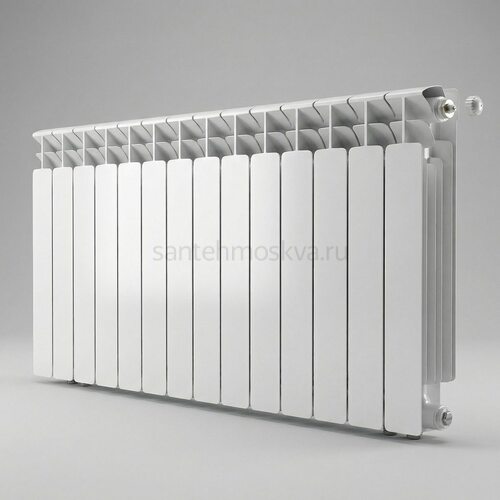 Радиатор биметаллический Base 500 Ventil VR - 14 секций c нижним правым подключением R-BA-500-14-VR