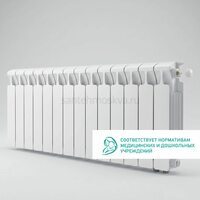 Радиатор биметаллический Mon. 350 Ventil VR - 14 секций c нижним правым подключением