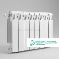 Радиатор биметаллический Mon. 350 Ventil VL - 8 секций c нижним левым подключением