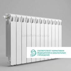 Радиатор биметаллический Mon. 500 Ventil VL - 12 секций c нижним левым подключением