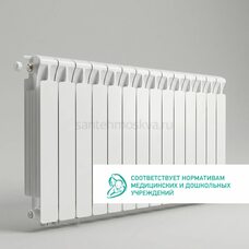 Радиатор биметаллический Mon. 500 Ventil VL - 14 секций c нижним левым подключением