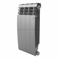 Радиатор биметаллический Royal Thermo Biliner 500 - 4 секций Silver Satin с боковым подключением