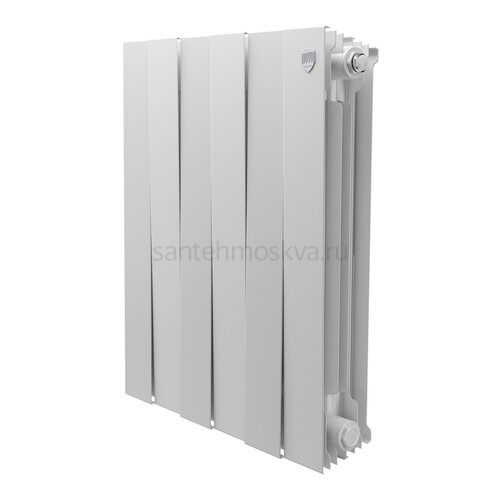 Радиатор биметаллический Royal Thermo Pianoforte 500 - 6 секций Bianco Traffico с боковым подключением (Роял Термо)