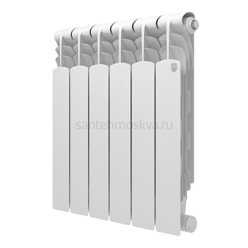 Радиатор биметаллический Royal Thermo Revolution Bimetall 500 2.0 - 6 секций с боковым подключением (Роял Термо)