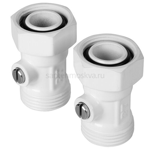 Набор нижнего подключения Royal Thermo прямой раздельный 3/4х3/4ЕК RANPP13434WH (белый)