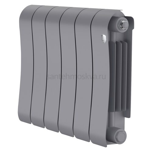 Радиатор биметаллический Royal Thermo Infinity 300 Silver Satin - 6 секции НС-1683696