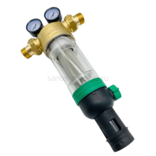 Фильтр сетчатый с обратной промывкой с манометром, 1" Tim F07S04AA
