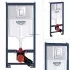 Инсталляция Grohe Rapid SL 38772001, 3 в 1 с кнопкой смыва + унитаз Belbagno UNO BB3105CHR/SC (Грое)