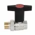 Кран шаровый с американкой 1/2" пластмассовая ручка ZEISSLERZSv.201.0304N