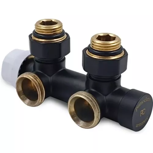 Узел нижнего подключения термостатический угловой Primoclima Armature Thermolink 1/2x3/4, PCS3412MB