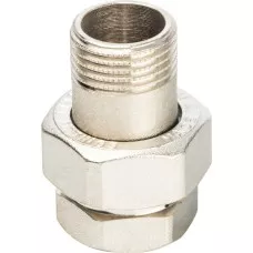 Разъемное соединение ВН 1/2" (американка) уплотнение под гайкой o-ring кольцо никелированное Италия Разъемное соединение ВН 1/2" (американка) уплотнение под гайкой o-ring кольцо никелированное Италия