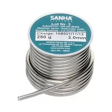 Припой мягкий №3 S-Sn97Cu3, 3мм SANHA Припой мягкий №3 S-Sn97Cu3, 3мм SANHA