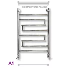 Водяной полотенцесушитель ЭРАТО А1 ВП 1000x400, с верхней полкой