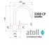 Кран комбинированный (хол/гор + питьевая) atoll 2209-CP (хром)