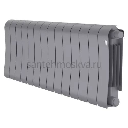 Радиатор биметаллический Royal Thermo Infinity 300 Silver Satin VR80 - 6 секции НС-1696353