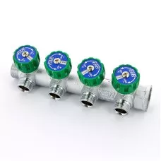 Регулирующий проходной коллектор FAR ВР-НР 3/4"х1/2" с 4 отводами (EUR) FK 3824 3412 Регулирующий проходной коллектор FAR ВР-НР 3/4"х1/2" с 4 отводами (EUR) FK 3824 3412
