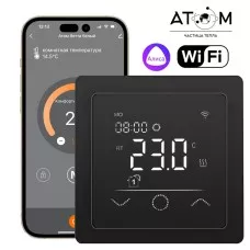 Терморегулятор ATOM Beta Wi-Fi черный Терморегулятор ATOM Beta Wi-Fi черный