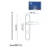 Дверная ручка на планке под цилиндр PORTUNO Anna 909.01CYL Полированный хром Дверная ручка на планке под цилиндр PORTUNO Anna 909.01CYL Полированный хром