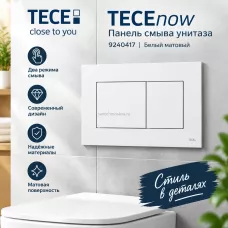 Панель смыва унитаза now 9240417 с двумя клавишами белый матовый