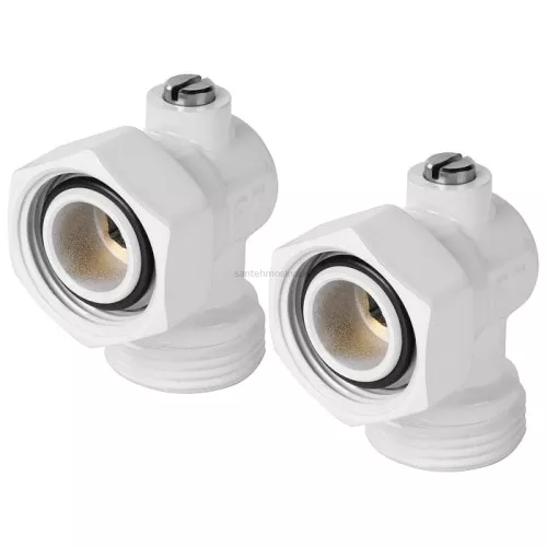 Набор нижнего подключения Royal Thermo угловой раздельный 3/4х3/4ЕК RANPU13434WH (белый)