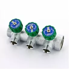 Регулирующий проходной коллектор FAR ВР-НР 1"х3/4" с 3 отводами FK 3822 134 (EUR)
