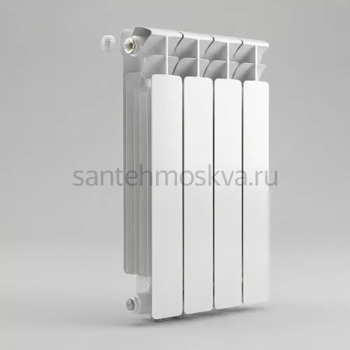 Радиатор биметаллический Base 500 Ventil VL - 4 секций c нижним левым подключением R-BA-500-04-VL